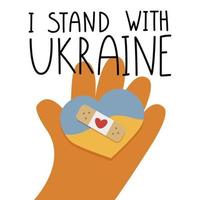 detener la guerra en ucrania. Estoy con Ucrania. ilustración de la paz. vector