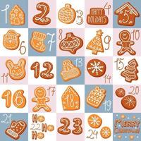 Advent calendar for December vector