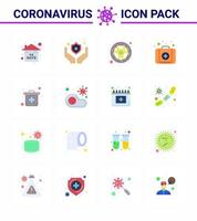 Coronavirus Precaution Tips icon for healthcare guidelines presentation 16 Flat Color icon pack such as meat infected hazard medical emergency viral coronavirus 2019nov disease Vector Design Elem