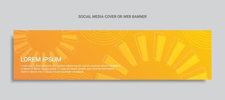 diseño geométrico de portada de redes sociales o banner web vector