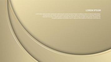 abstract background design with curved golden lines vector