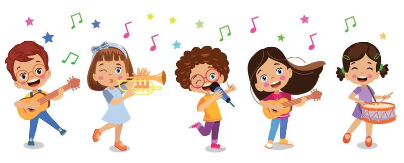 Clipart Kids Singing Vector Art, Icons, and Graphics for Free Download