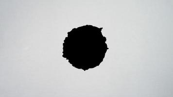 Round torn paper stop motion for copy space. Ripped paper animation for video effect overlay