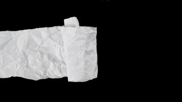 Crumpled paper stop motion for copy space. Paper animation for video effect overlay