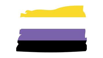 Non-Binary pride community flag, LGBT symbol. Sexual minorities identity. illustration vector