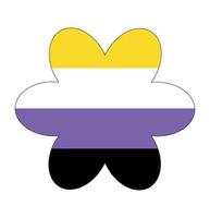 Non-Binary pride community flag, LGBT symbol. Sexual minorities identity. illustration vector