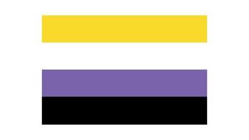 Non-Binary pride community flag, LGBT symbol. Sexual minorities identity. illustration vector