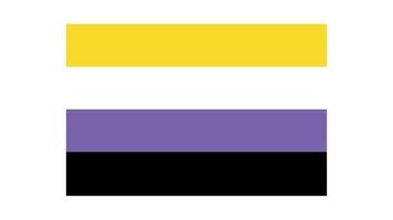 Non-Binary pride community flag, LGBT symbol. Sexual minorities identity. illustration vector