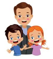 parents and children together family vector