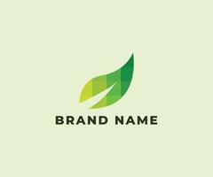 Leaf Modern Logo Design vector