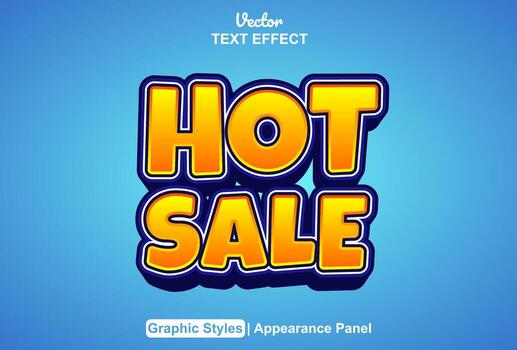 hot sale text effect with graphic style and editable. vector
