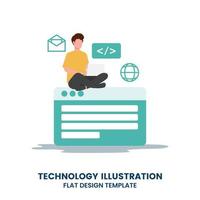 Engineering, Programmer development, Software programming Concept for website, PHP, HTML, C, CSS, Js vector