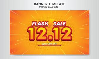 12.12 Shopping Day Flash Sale Super Sale Banner Template design special offer discount vector