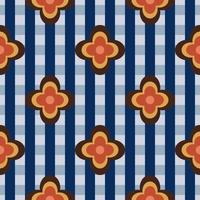 vintage retro pattern with flowers vector