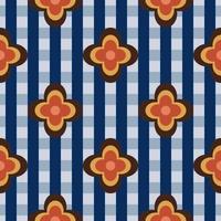 vintage retro pattern with flowers vector