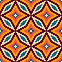 Retro 70s seamless pattern. Mid Century pattern. Vector illustration