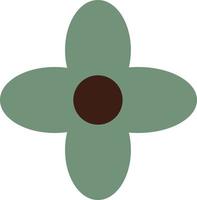 Flower in retro groovy style. Simple vector icon