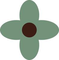 Flower in retro groovy style. Simple vector icon