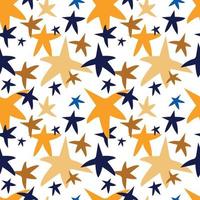 festive pattern with golden and blue stars. Vector illustration