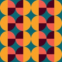 Retro groove pattern with circles in the style of 70 s vector