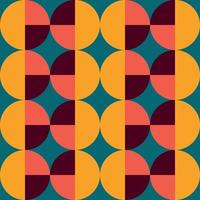 Retro groove pattern with circles in the style of 70 s vector