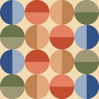 Retro groove pattern with circles in the style of 70 s vector
