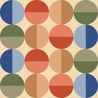 Retro groove pattern with circles in the style of 70 s vector