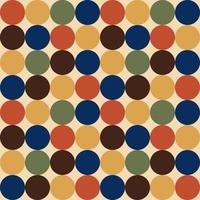 Retro groove pattern with circles in the style of 70 s vector