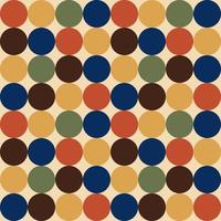 Retro groove pattern with circles in the style of 70 s vector