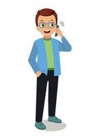 man talking on the phone vector