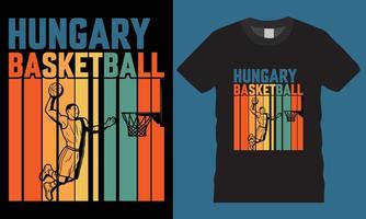 Typography Hungry Basketball  Creative T-Shirt Design Vector