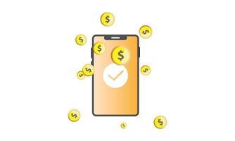 phone and money vector design