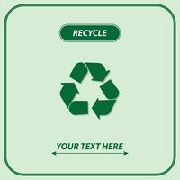 Green arrows recycle eco symbol vector illustration