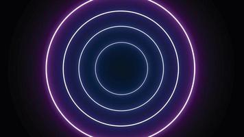 Neon circle Frame. Set of round neon Border vector