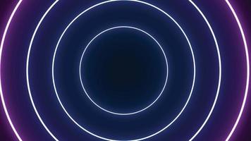 Neon circle Frame. Set of round neon Border vector