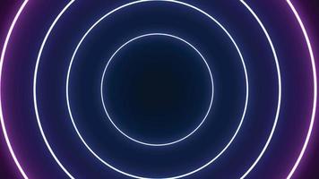 Neon circle Frame. Set of round neon Border vector