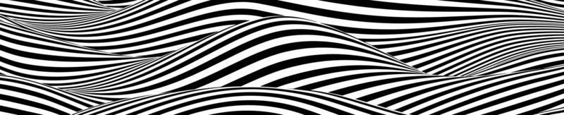 Optical illusion lines background. Abstract 3d black and white illusions. Conceptual design of optical illusion vector. EPS 10 Vector illustration