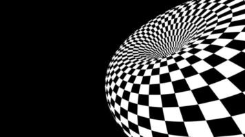 Checkered torus vector illustration EPS 10. Optical illusion vector. Race championship background.