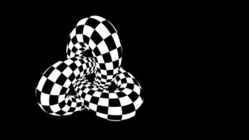 Checkered torus vector illustration EPS 10. Optical illusion vector. Race championship background.