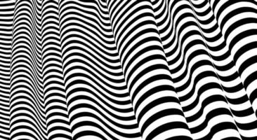 Optical illusion lines background. Abstract 3d black and white illusions. Conceptual design of optical illusion vector. EPS 10 Vector illustration