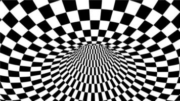 Checkered torus vector illustration EPS 10. Optical illusion vector. Race championship background.