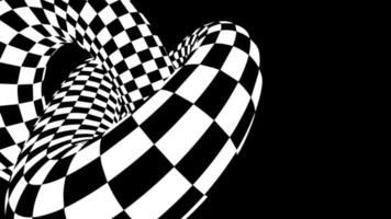 Checkered torus vector illustration EPS 10. Optical illusion vector. Race championship background.