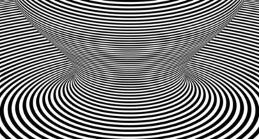 Optical illusion lines background. Abstract 3d black and white illusions. Conceptual design of optical illusion .10 illustration vector