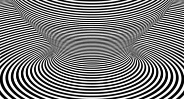 Optical illusion lines background. Abstract 3d black and white illusions. Conceptual design of optical illusion .10 illustration vector