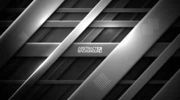 Black and white abstract geometric shapes technology background. vector