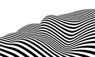 Optical illusion lines background. Abstract 3d black and white illusions. Conceptual design of optical illusion vector. EPS 10 Vector illustration