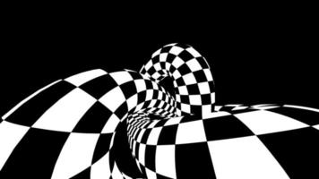 Checkered torus vector illustration EPS 10. Optical illusion vector. Race championship background.