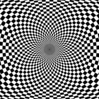 embudo a cuadros de ilusión óptica. ilustración vectorial eps 10. vector