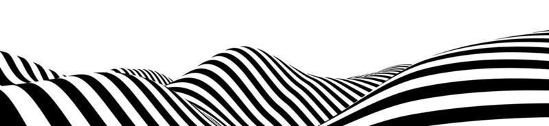 Optical illusion lines background. Abstract 3d black and white illusions. Conceptual design of optical illusion vector. EPS 10 Vector illustration