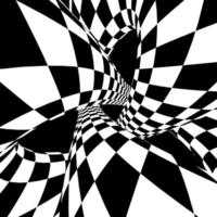 Checkered torus vector illustration EPS 10. Optical illusion vector. Race championship background.